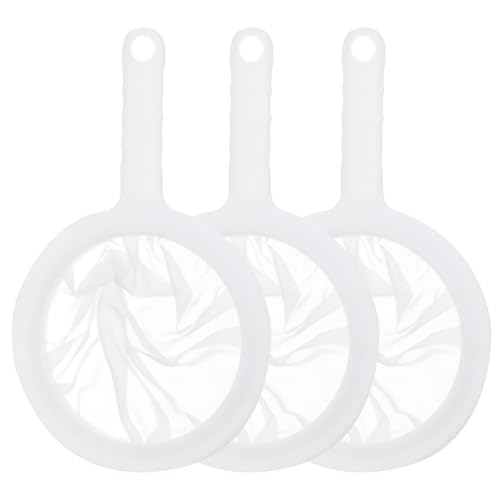 Biglumin 3Pcs Colador de Tela de Cocina,colador plastico de Telas con Asa,100/200/400 Filtro de Malla,Filtro de Cocina,Filtro de separación de escoria para leche de soja, café, leche, yogur, jugo