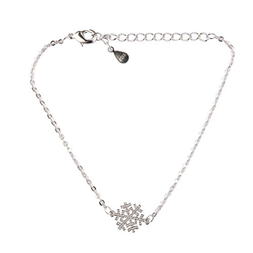 Preisvergleich Produktbild PIXNOR Damen-Armband Charm Armreif Schneeflocke Weihnachts-Geschenk (Silber)