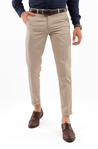 White Eagle Classic Chino Pants For Man (Beige,40)