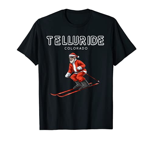 Santa Claus - Telluride Colorado USA Estación de Esquí Retro Regalo Camiseta