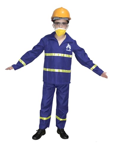 Image of Kaku Fancy Dresses Our Helper Costume for Boys & Girls | Social Helper Doctor, Nurse, Fireman, Postman, Teacher, Farmer Dress For Kids