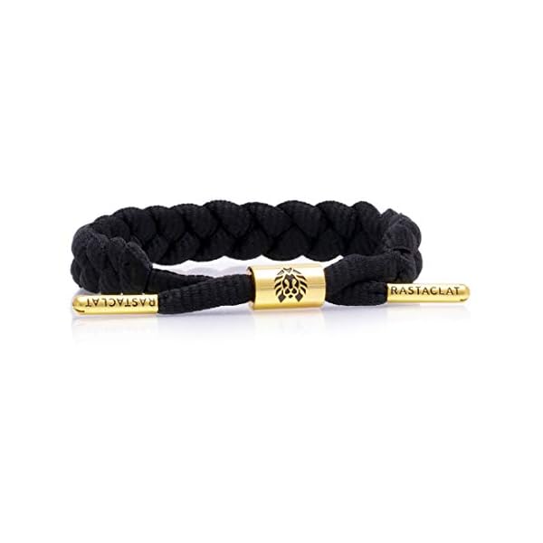 Rastaclat-Mens-Braided-Bracelet-100-Polyester-MediumLarge Rastaclat Original Hand Braided Onyx II Men's Adjustable Bracelet for All Ages