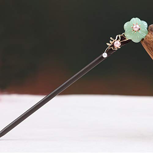 TOP SEWING Wooden Hair Pins 7.08" Chinese Hair Sticks For Long Hair Buns (D)