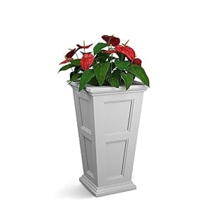 Mayne 5829-W Fairfield 28″ Tall Planter, 16×16, White