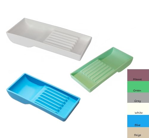 AmeriCan Goods 2/Pcs Dental Cabiet Tay #16 Autoclavable Plastic Organizer Tray for Hand Instruments with Deep Well (Mauve)