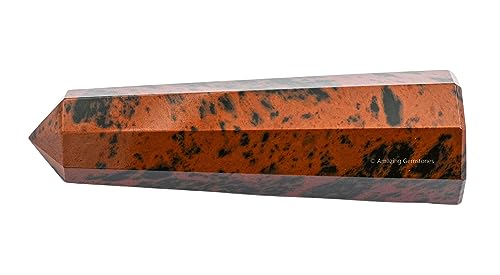 Image of Amazing Gemstone Mahogany Obsidian Crystal Towers ~ Natural Healing Crystal Point Obelisk for Reiki Healing and Crystal Grid (3 inch to 4 inch INCH)