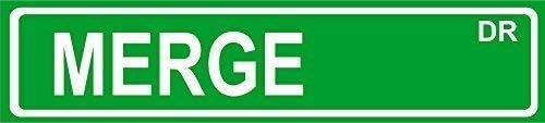 Yelacecca Tin Sign A477 Metal Sign Merge Plaque Street Sign 4X16 Inches