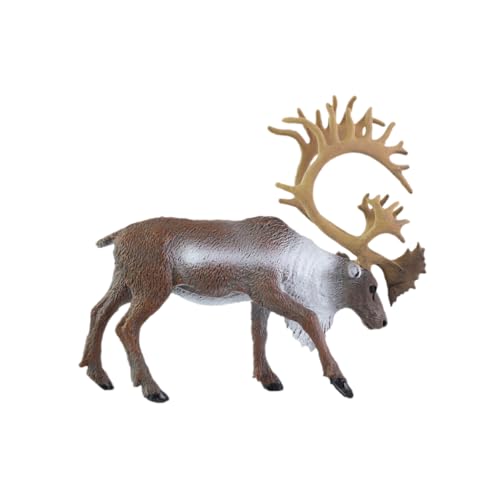 GALPADA Realistic Reindeer Model for Educational Cognitive Animal Figure Fine Workmanship Desktop Ornament for Home Office Cafe and Outdoor Decoration