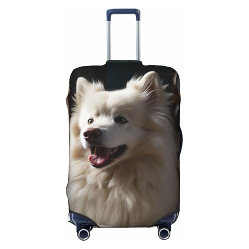 Luggage Cover Travel Suitcase Cover Elastic Suitcase Protector Cover White Puppy Luggages Protector Anti-Scratch Luggages Decorative Cover for Adult (18-32 inch)