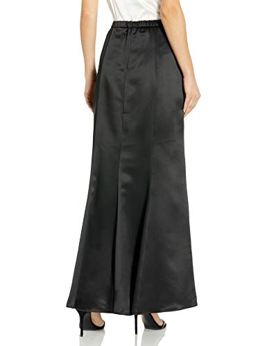 Alex Evenings Womens Long Dress With Fishtail (Regular And Plus Sizes) Skirt, Black Satin, Large Us #TOP1