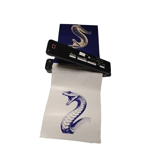 Image of IOOIOO high resolution tattoo stencil tattoo bluetooth printer with extra clear tattoo transfer paper, high end tattoo machine