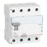 Producto de calidad Legrand 403005 Interruptor Diferencial - Potencia de 400W - Intensidad de 40A y Sensibilidad de 30 mA - Color Gris - 85x108x40 cm- 1 Pieza