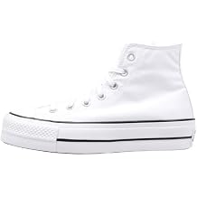 Converse Women's Chuck Taylor Lift All Star High Top Sneaker, White/Black/White, 10.5