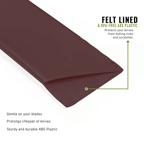 Knife Sheath, Knife Guard, Knife Sleeve, Knife Holder Sleeve, Waterproof Knife Covers,Professional Knife Edge Guard,Universal Blade Covers,Set Of 6 (Brown) #TOP2