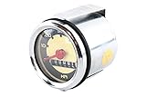 Bautiefe: 52mm Tachometer universal 60km/h weiß für Puch, Herkules, Simson