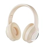 Bluetooth Headset with high Appearance Level Esports Game Music Card Foldable Headset (Pure White)