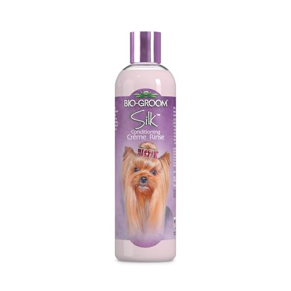 Bio-Groom - Silk Creme Hundespülung - Feuchtigkeitsspendende Pflegespülung - Hundezubehör für empfindliche Haut - Tierversuchsfrei, ohne Parabane, Silikone und gängigen Allergenen - 355 ml