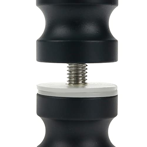 Semetall 2 Pack Back-To-Back Bathroom Door Handles,Solid Stainless Steel Shower Glass Door Knob,Small Pulls For Glass Door (Black,2.48" Height) #TOP4