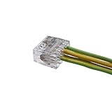 WITTKOWARE Elektro Verbindungsdosenklemmen für starre Drähte, 8-Leiter, 0,5 bis 2,5mm², transparent, 50 Stück