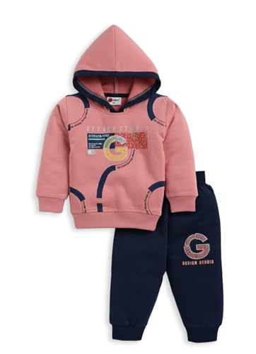 Image of Pure Cotton Full Sleeves Winter Hoodie Sweatshirt and Full Pant Set For Boys Kids