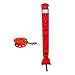Homyl 120cm/4ft Safety Sausage Reflective SMB Surface Marker Buoy Signal Tube with Diving Finger Spool with 18m Scuba Diving Snorkeling
