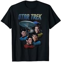 Star Trek The Original Series Group Shot Ship Poster Camiseta