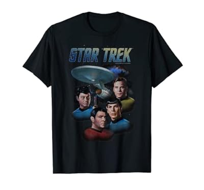 Star Trek The Original Series Group Shot Ship Poster Camiseta | Ya disponible en tu tienda friki favorita! En mundofriki.es!