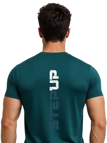 Image of 3Colors Men's Active Polyester T-Shirt | Quick Dry Gym Workout Tee | Stretch Sports Round Neck Running T-Shirt-STEPUP LINE