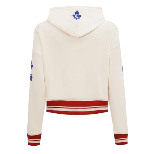 Sudadera cropped mujer Pro Standard NHL clásica con capucha roja y blanca S 4