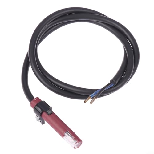 QRB1 - Detector de llama fotoresistente eléctrico para sistemas de control de quemadores, procesadores PLC, motores de automatización, equipos industriales, rojo y negro, 5 cm