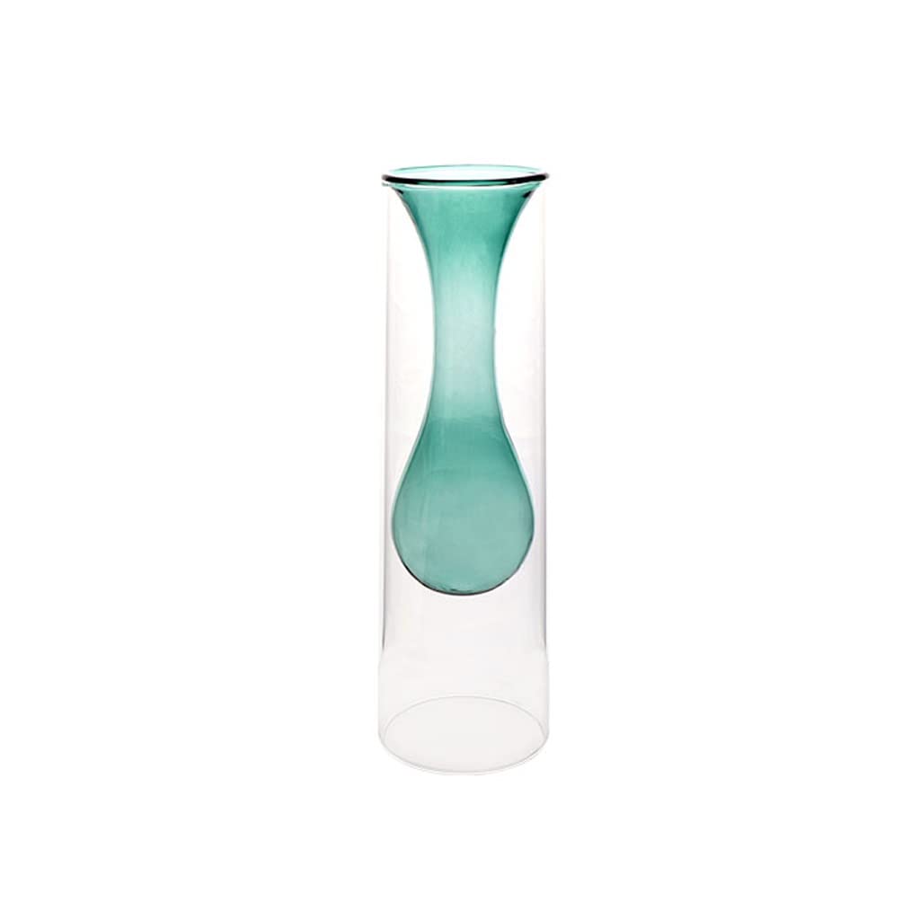 Vase double au design moderne pour décoration de salon et meuble TV