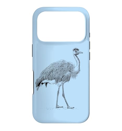 Mens Womens Retro Illustration Vintage Flightless Emu Lover �X�}�z�P�[�X iPhone 17 Pro �p