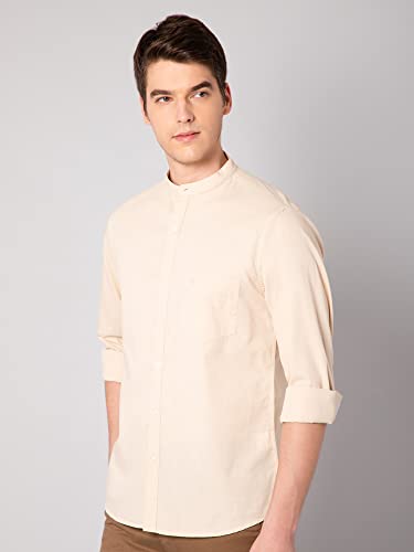 Image of Cantabil Men Cotton Solid Full Sleeve Casual Shirt (P MSHC00437B)