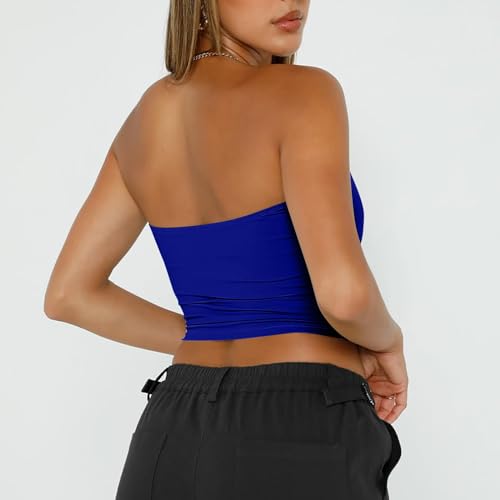 Womens Tube Tops Strapless Crop Tops Basic Backless Sleeveless Bandeau Cute 2025 Summer Outfits Sexy Solid Tops3