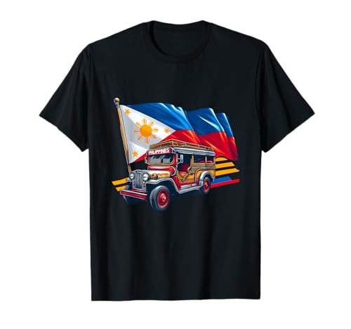 Philippines Flag Proud Filipino Souvenir Philippines Jeepney T-Shirt