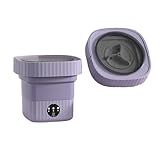 小型バケツ 10L折りたたみ式ポータブル洗濯機 大容量 衣類脱水機 バケツ 旅行用 下着 靴下 超音波ミニ洗濯機 ウォッシュボーイ(Purple)