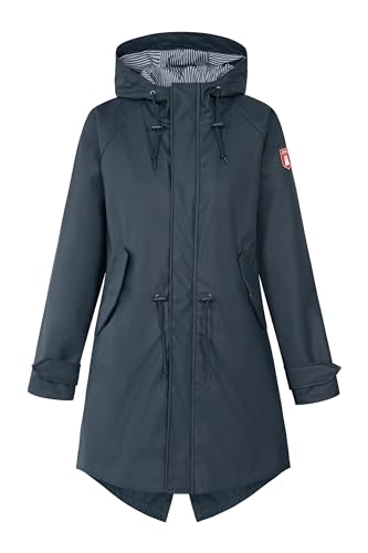 derbe Traveby Friese Fisher Dunkelblau Damen Regenjacke 42 | Friesennerz | Regenmantel | Frauen | Hamburg