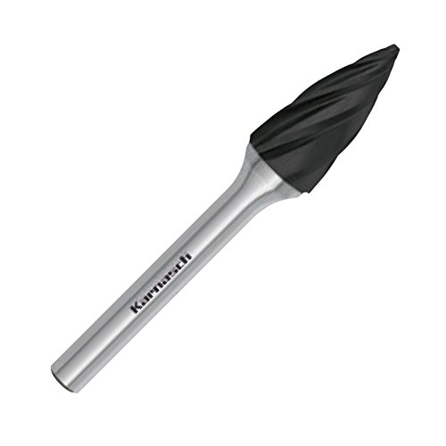 Karnasch115065.035 6mm Tree Shape Black Tec Coated Carbide Burr Coarse Cut Non Ferrous SPG