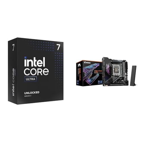 Image of Intel Ultra 7 Desktop Processor 265K - 20 cores (8P+12E) & GIGABYTE Z890 AERO G Intel Core Ultra (Series 2) LGA 1851 Motherboard,ATX,DDR5, 5xM.2,PCIe 5.0, Thunderbolt 4,WIFI7,Dual 2.5Gbe LAN,EZ-Latch