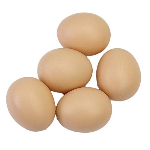 Ogquaton 5 huevos artificiales de plástico, cómodos y prácticos