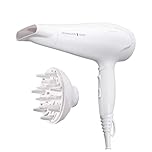 Remington Haartrockner Ionen [leicht, Diffusor & Stylingdüse] weiß (2200W, Keramik-Ionen: schonendes Styling & gleichmäßige Wärmeverteilung, 3 Heiz- & 2 separate Gebläsestufen + Abkühlstufe) D3199