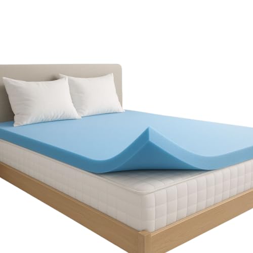 Furnitouch High Density Upholstery Foam Sheet – Cut to Size Cushion, Sofa, Seat, Floor, Caravans, Campervans & Mattress Topper Foam, All UK Bed Sizes (5cm (2 inch) Thick, Double (135 x 190cm))