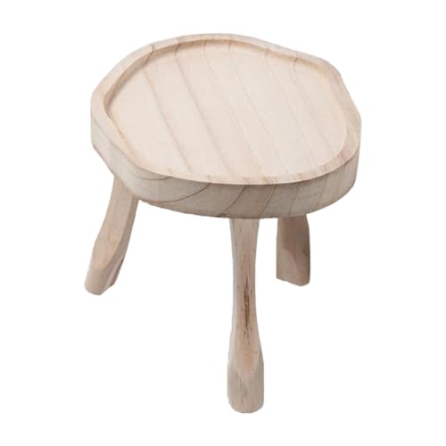 Angoily Supporto per Piante da Casa in Legno Massello Piedistallo Portavasi Piccolo e Leggero Espositore per Fioriere da Interno e Giardino Design Rustico e Salvaspazio
