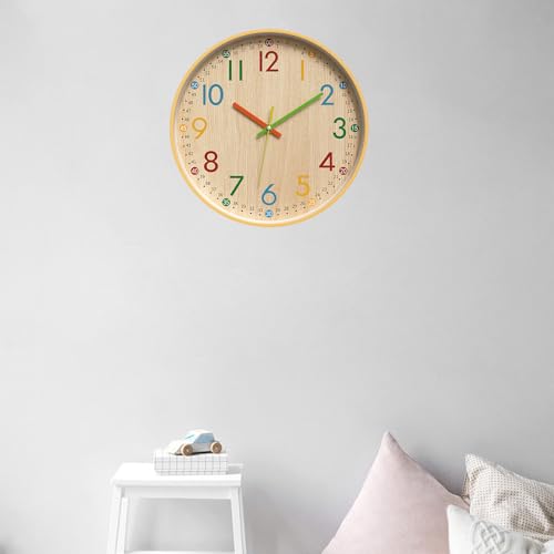 Horloge murale colorée silencieuse pour stopper le tic-tac