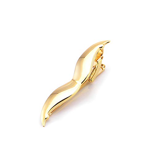 BadmenHome® gold Silver Tie Clips Necktie Bar Clasp Mustache Shape Suit Clip Tie Pins Bars Gentleman Fashion Jewelry Accessory (gold Mustache)