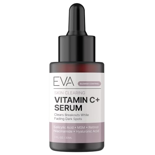 Eva Naturals Skin Clearing Vitamin C Serum, Retinol & Salicylic, 1 oz