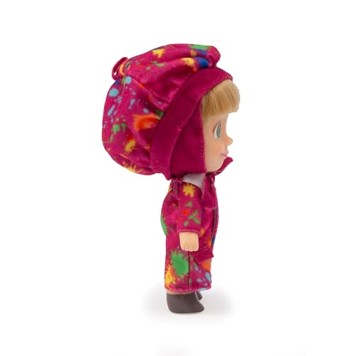 MHA262 Masha and Michka Doll 12 cm, Collectable, Painter Outfit, Toys for Children from 3 Years
