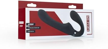 No-Parts - Consolador vibrador sin tirantes Avery con correa - con control remoto inalámbrico - 22 cm/ 8.5´´ negro