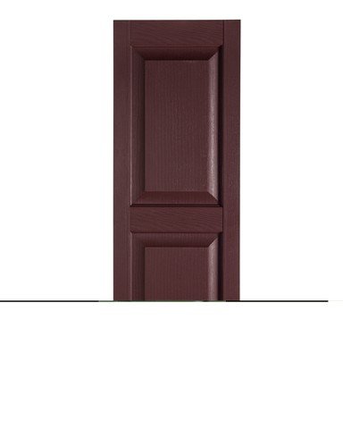 Premier Raised Panel Exterior Decorative Shutters, Burgundy - 15 x 51 in.