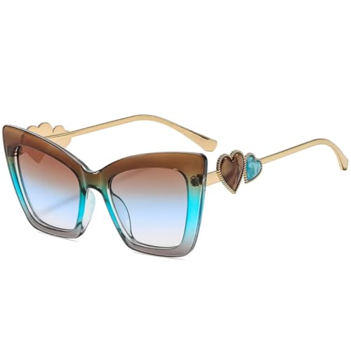 Lunettes de soleil œil de chat en métal anti-éblouissement UV400 pour protéger vos yeux